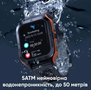 Спортивний Розумний Годинник Kospet Tank M2 Black + Спортивні Режими, Водозахист, Дзвінки 1077-0250