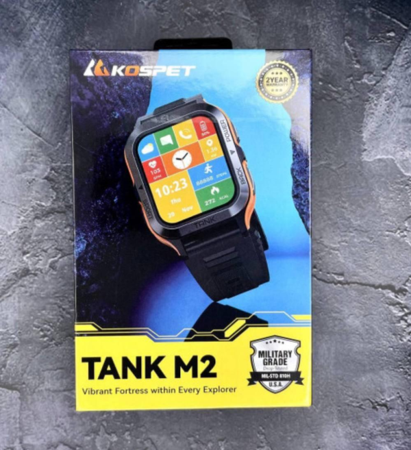 Спортивний Розумний Годинник Kospet Tank M2 Black + Спортивні Режими, Водозахист, Дзвінки 1077-0250