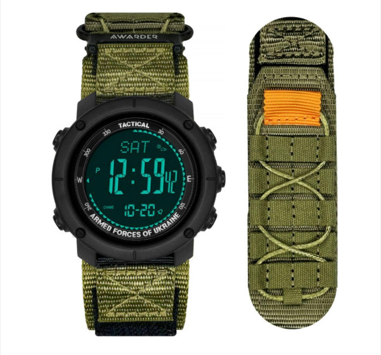 Чоловічий годинник Awarder 036 Nylon Tactic Black-Army Green 1202-0107