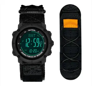 Чоловічий годинник Awarder 036 Nylon Tactic All Black 1202-0105