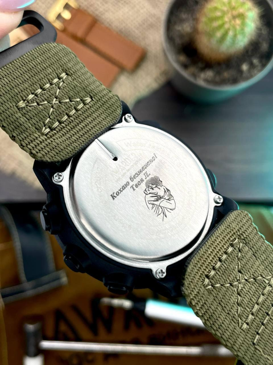 Чоловічий годинник Awarder 036 Nylon Black-Army Green 1202-0099