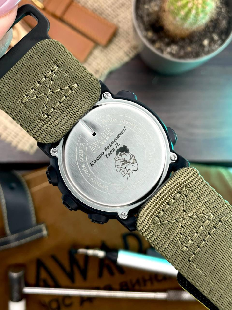 Чоловічий годинник Awarder 036 Nylon Black-Army Green 1202-0099
