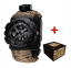 Чоловічий годинник Awarder 005 Тризуб срібло Black + Паракордовий ремінець Desert Camo 1202-0167