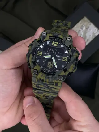 Тактичний годинник Awarder 003 Тризуб золото Army Green 1202-0096