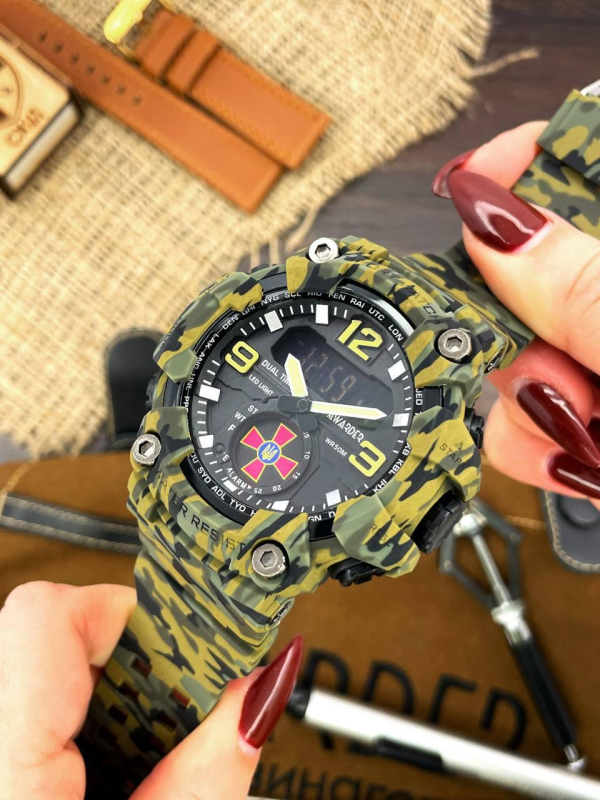 Тактичний Чоловічий годинник Awarder 003 ЗСУ Camo Green 1202-0126