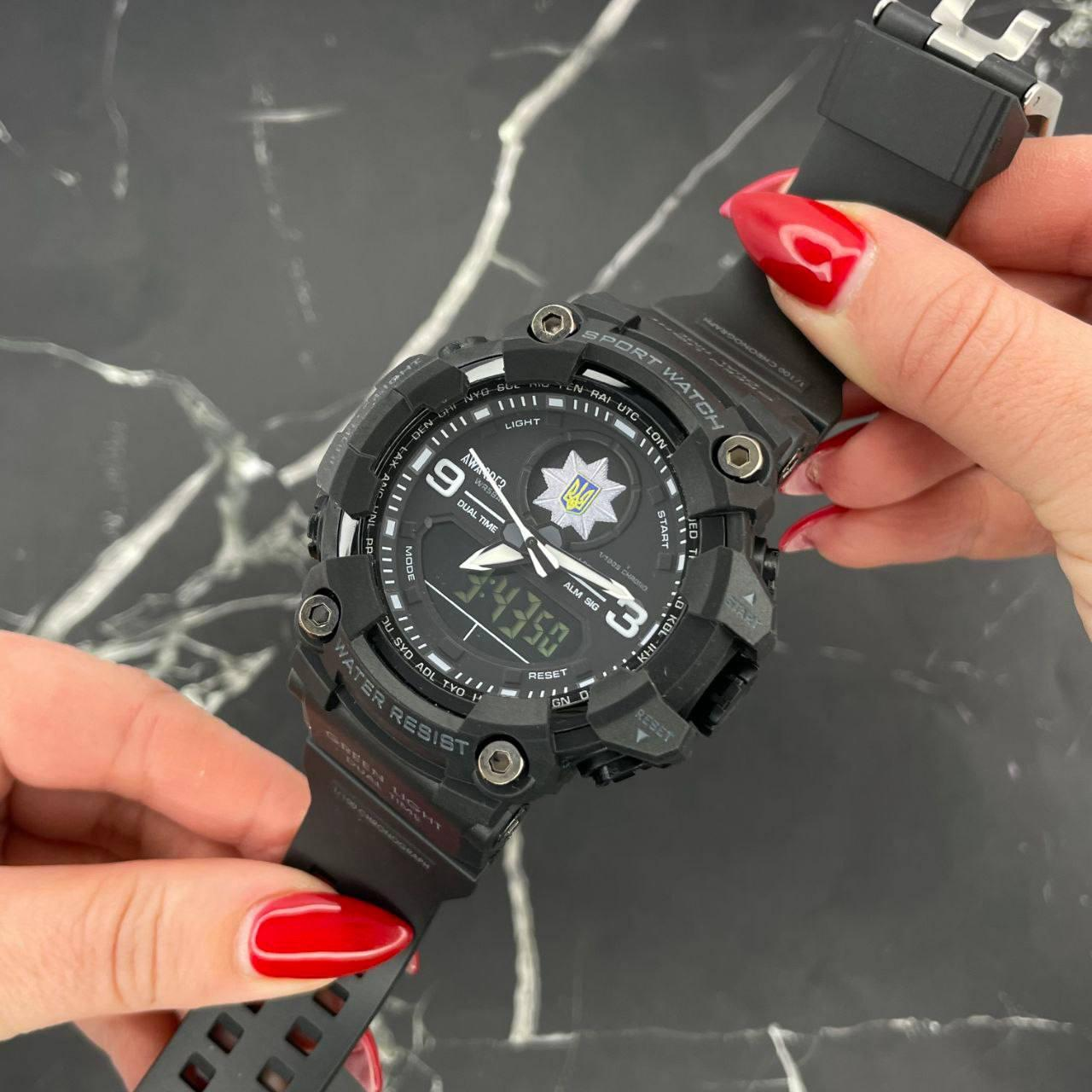 Годинник наручний Awarder 001 Поліція All Black 1202-0132