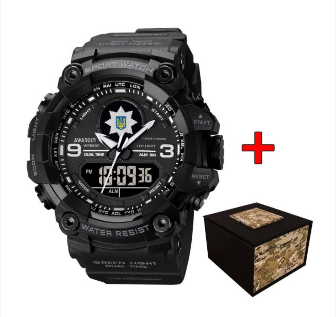 Годинник наручний Awarder 001 Поліція All Black 1202-0132