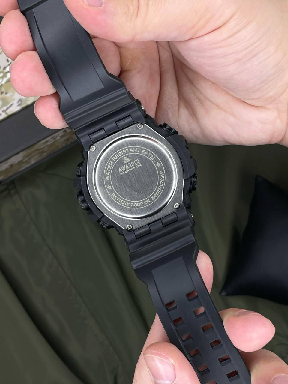 Тактичний годинник Awarder 001 ЗСУ All Black 1202-0127