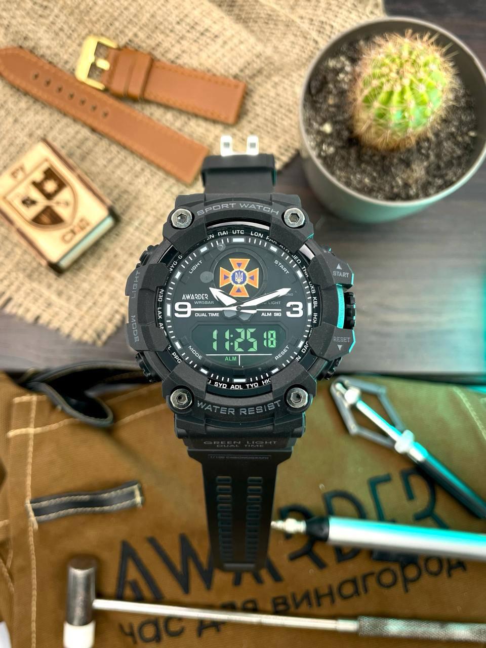 Чоловічий годинник Awarder 001 ДСНС All Black 1202-0130 - Фото 3