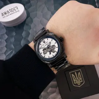 Годинник Awarder 021-3D Де би не був Black-White Steel 🔥 Модель: 1202-0192