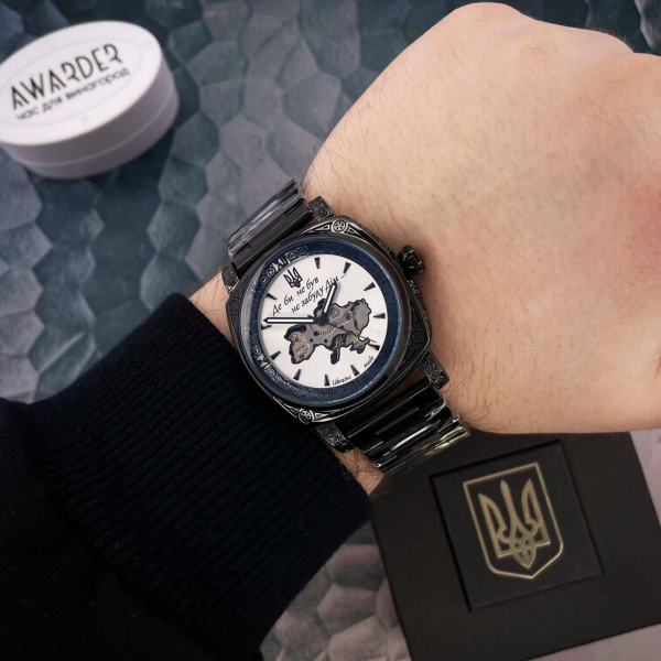 Годинник Awarder 021-3D Де би не був Black-White Steel 🔥 Модель: 1202-0192