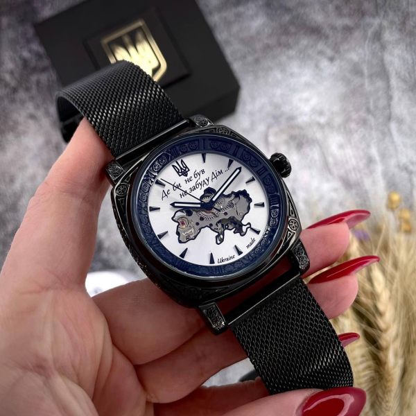 Годинник Awarder 021-3D Де б не був Black-White Mesh 🔥 Модель: 1202-0182