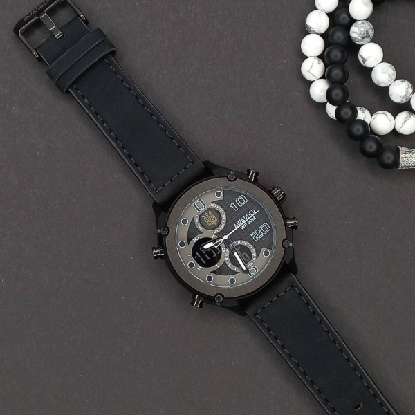 Годинник наручний Awarder 017 Тризуб золото All Black 1202-0123