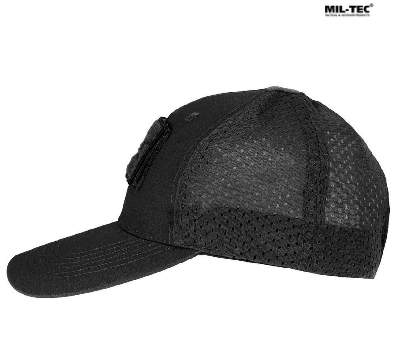 Бейсболка MIL-TEC Net Baseball Cap Black з сіткою