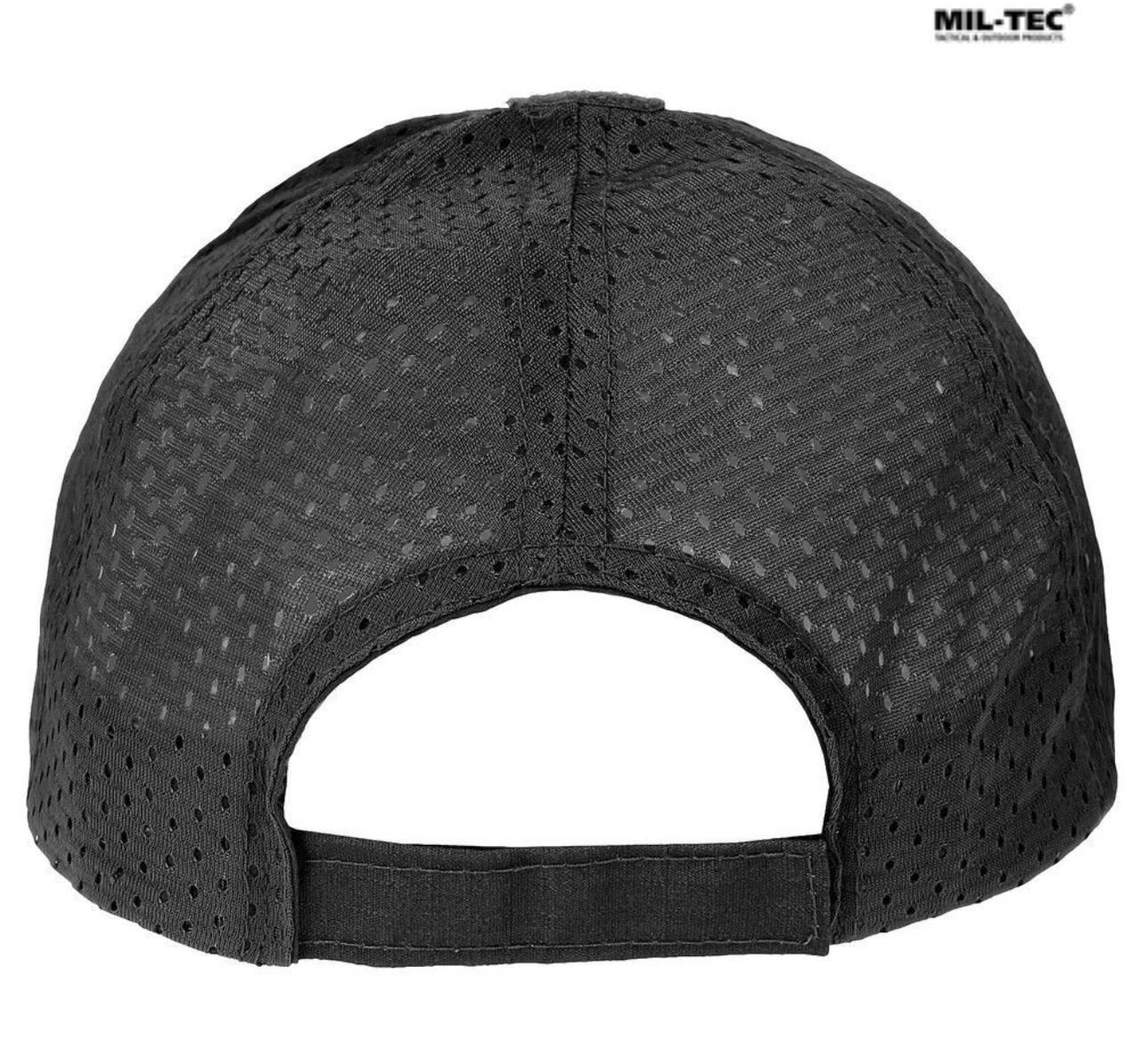 Бейсболка MIL-TEC Net Baseball Cap Black з сіткою