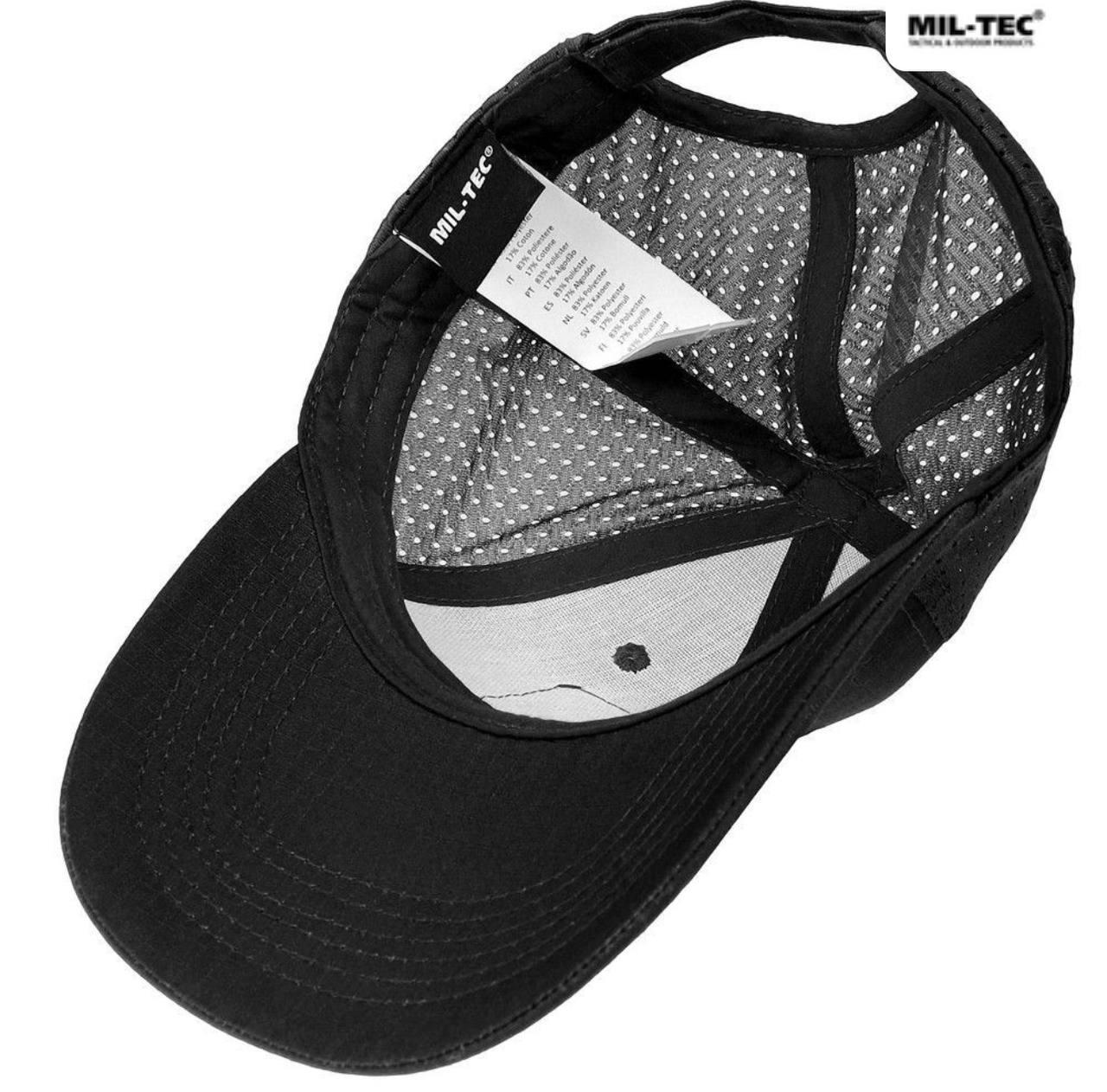 Бейсболка MIL-TEC Net Baseball Cap Black з сіткою