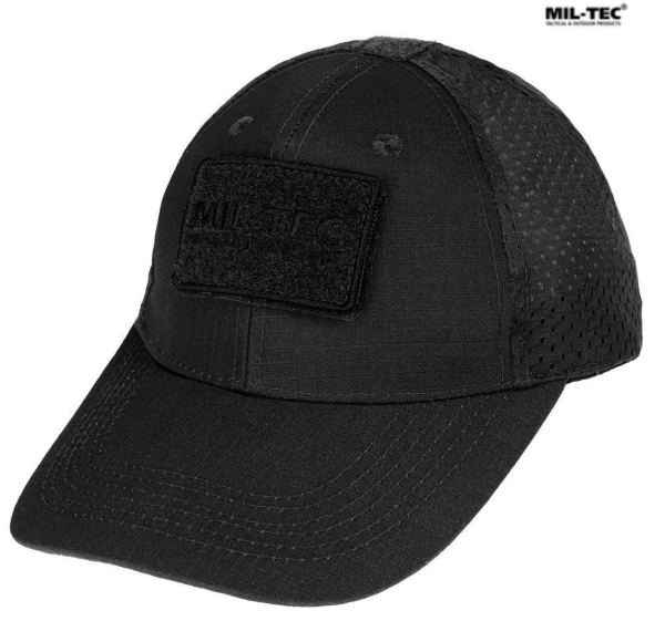 Бейсболка MIL-TEC Net Baseball Cap Black з сіткою