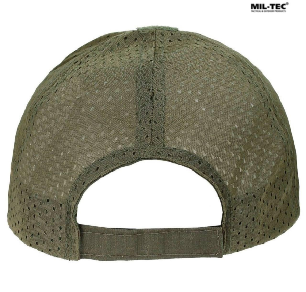Бейсболка MIL-TEC Net Baseball Cap Olive з сіткою