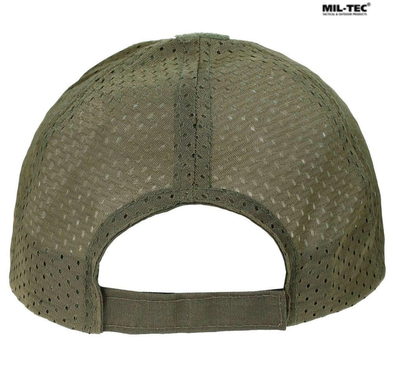 Бейсболка MIL-TEC Net Baseball Cap Olive з сіткою
