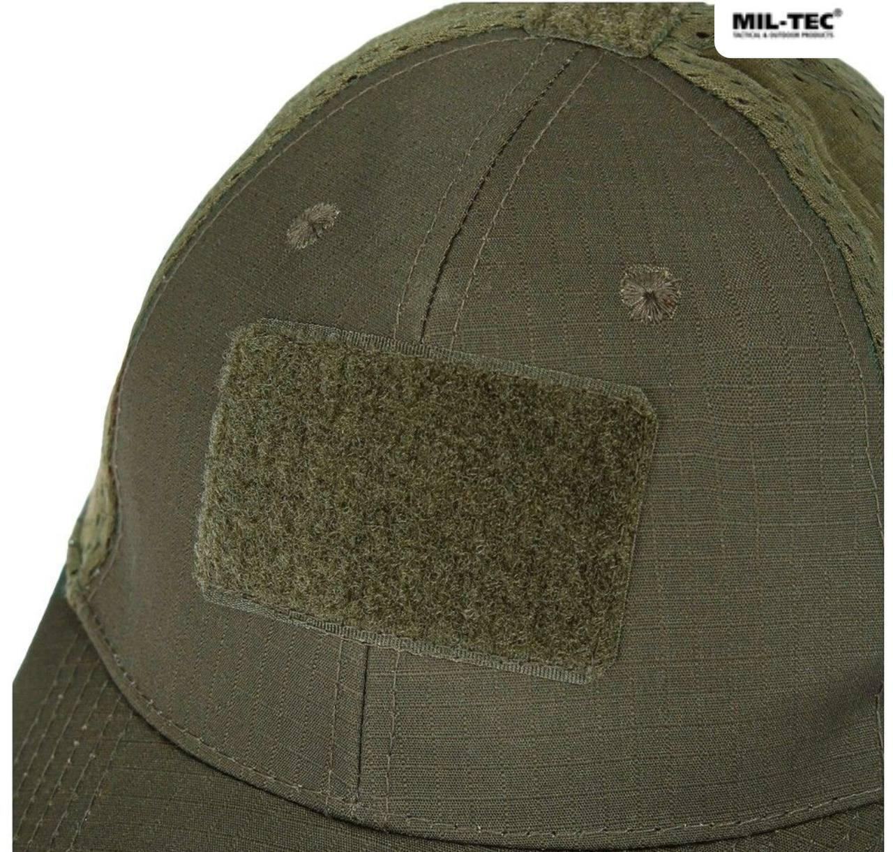 Бейсболка MIL-TEC Net Baseball Cap Olive з сіткою