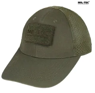 Бейсболка MIL-TEC Net Baseball Cap Olive з сіткою