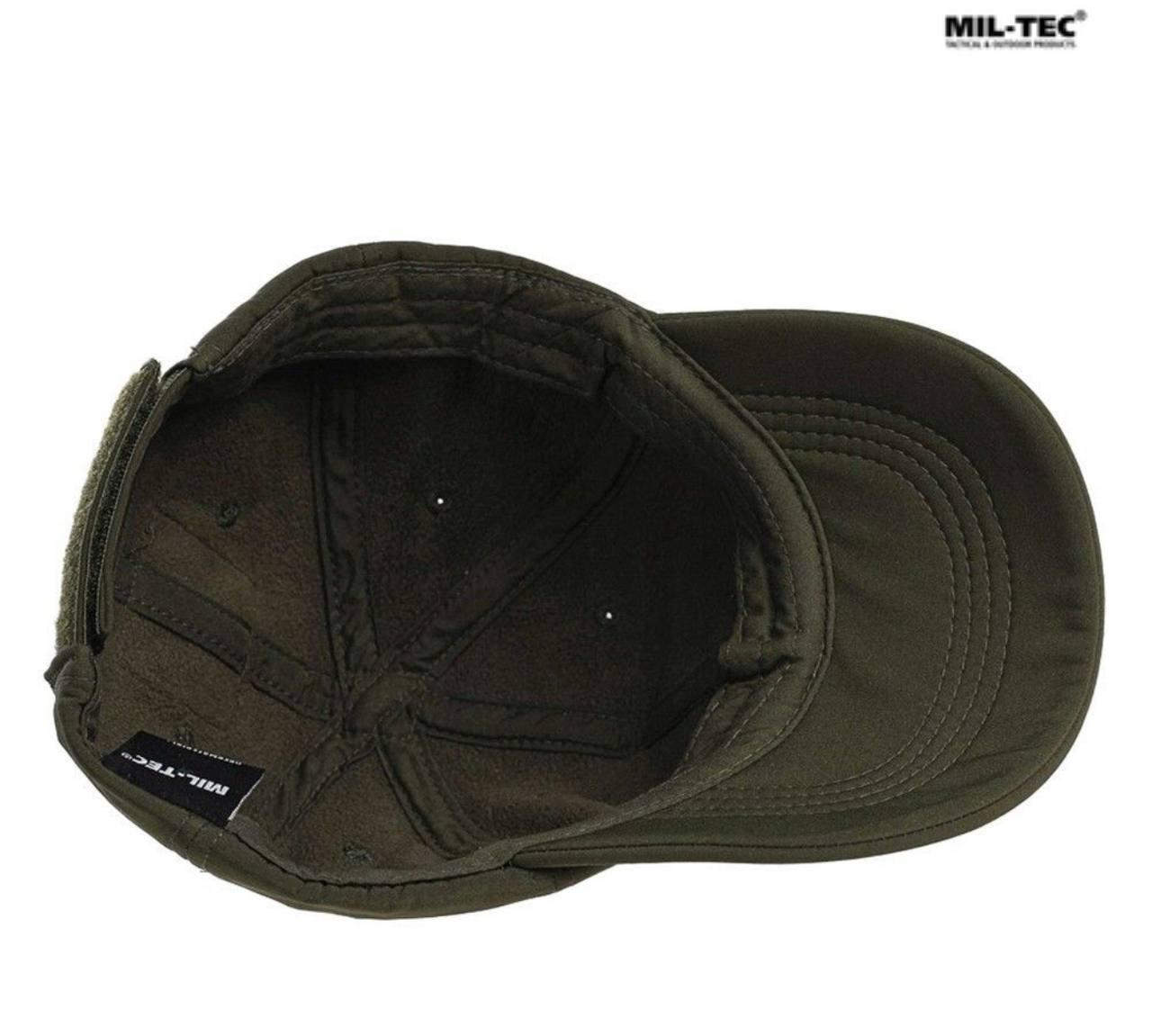 Бейсболка тактична тепла MIL-TEC SoftShell Baseball Cap Olive