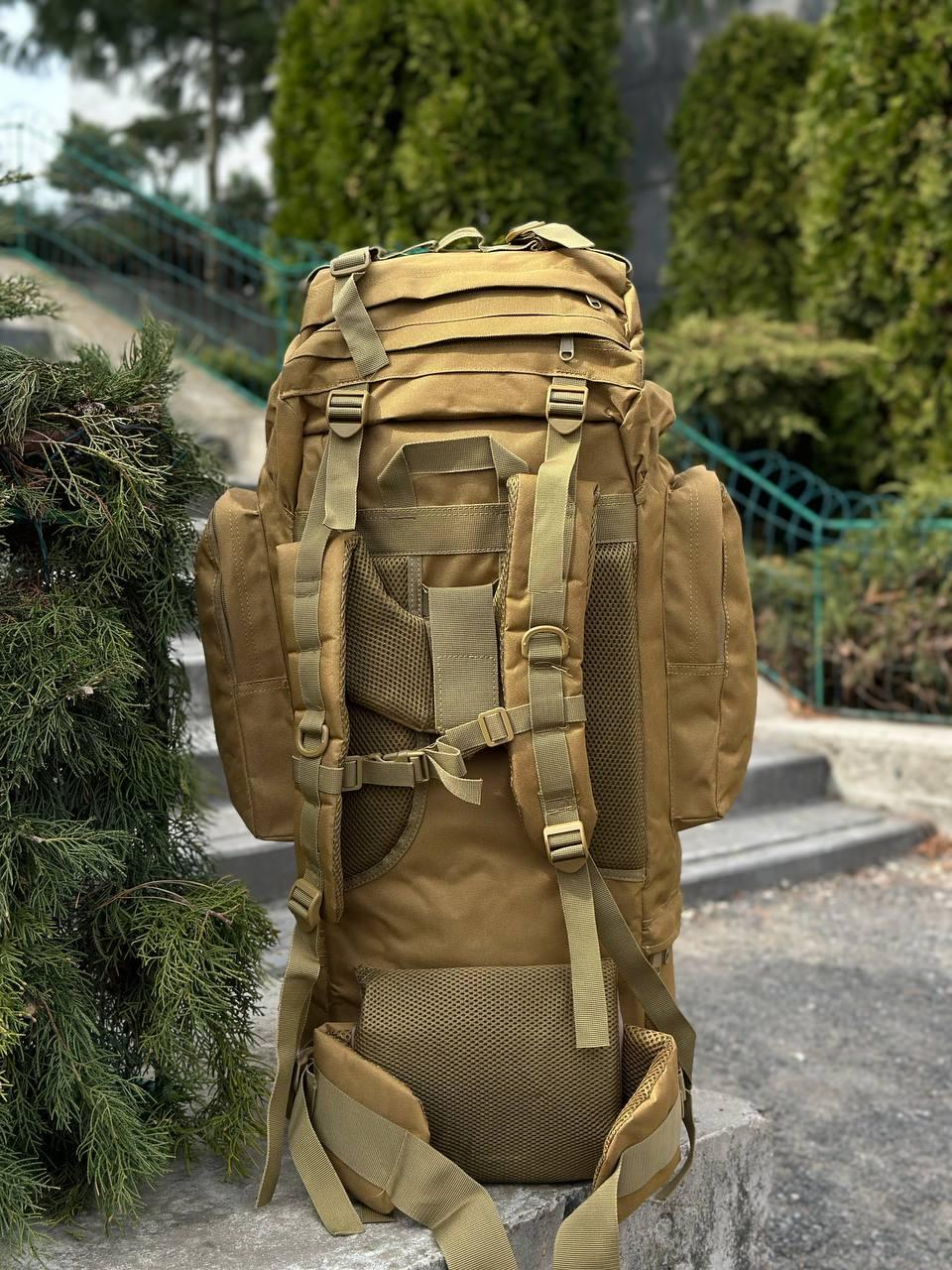 Рюкзак Койот тактичний Каркасний 120 Л Coyote Алюмінієва рама - Фото 7