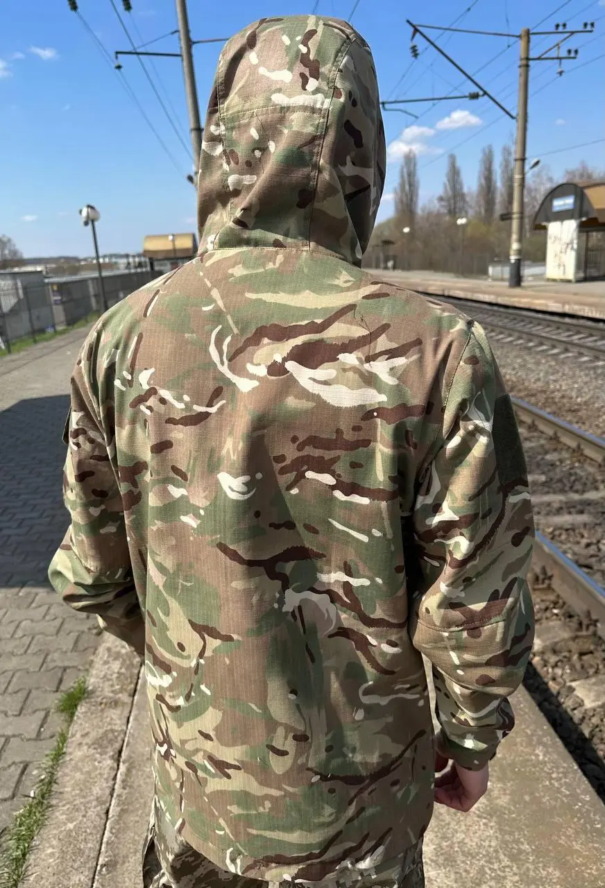 Куртка мультикам з капюшоном ріпстоп демісезон