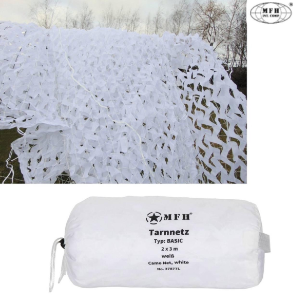 Маскувальна сітка MFH Camo Net «Basic» 2x3 м White