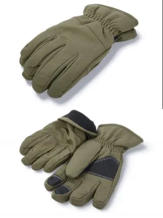 Tactical winter gloves olive quilted fleece-lined v2