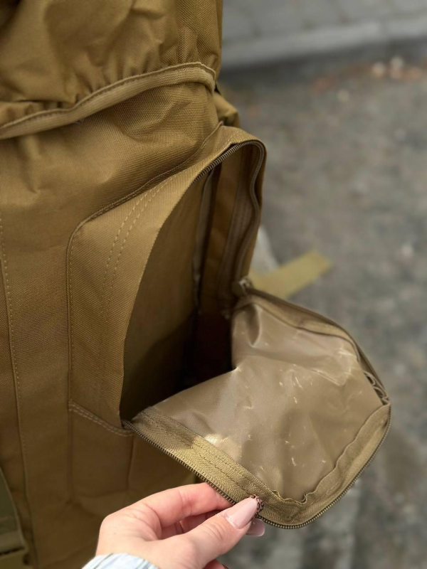 Рюкзак Койот тактичний Каркасний 80л Coyote Алюмінієва рама