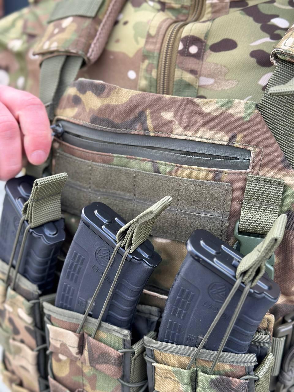 Плитоноска MOLLE Multicam з підсумками для магазинів - Фото 7