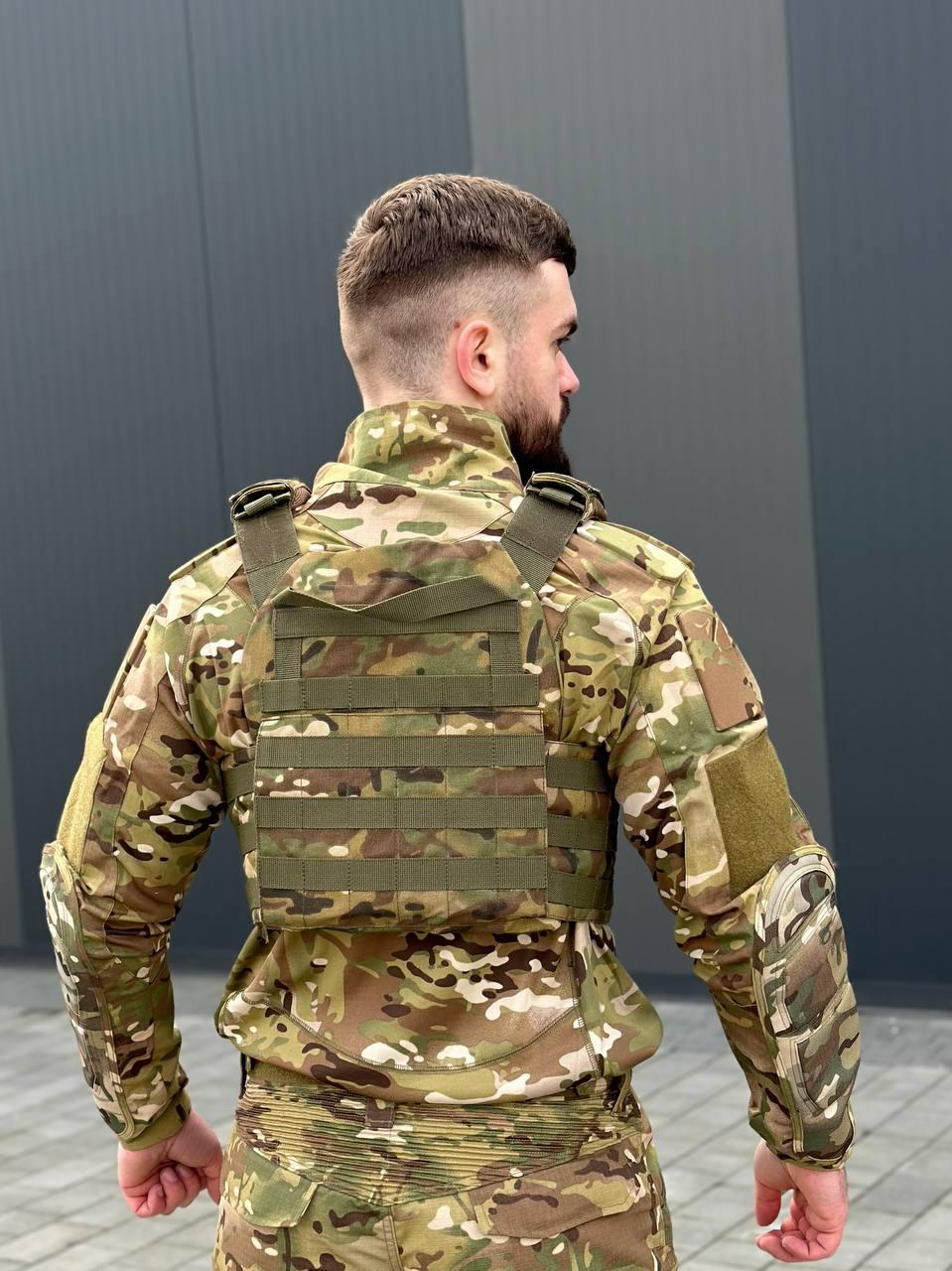 Плитоноска MOLLE Multicam з підсумками для магазинів