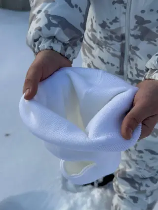 Балаклава в’язана біла