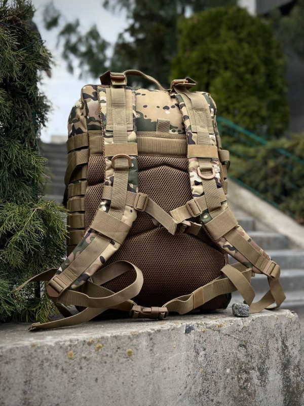 Тактичний рюкзак військовий мультикам з прапором Сша Multicam Usa штурмовий армійський рюкзак 45Л