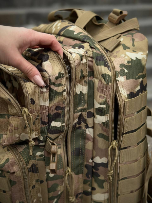 Тактичний рюкзак військовий мультикам з прапором Сша Multicam Usa штурмовий армійський рюкзак 45Л