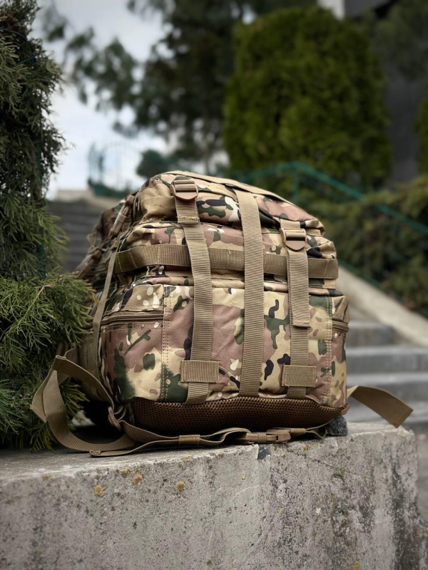 Тактичний рюкзак військовий мультикам з прапором Сша Multicam Usa штурмовий армійський рюкзак 45Л