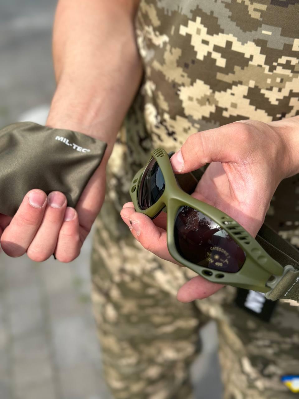 тактичні окуляри олива Mil-Tec - Фото 3