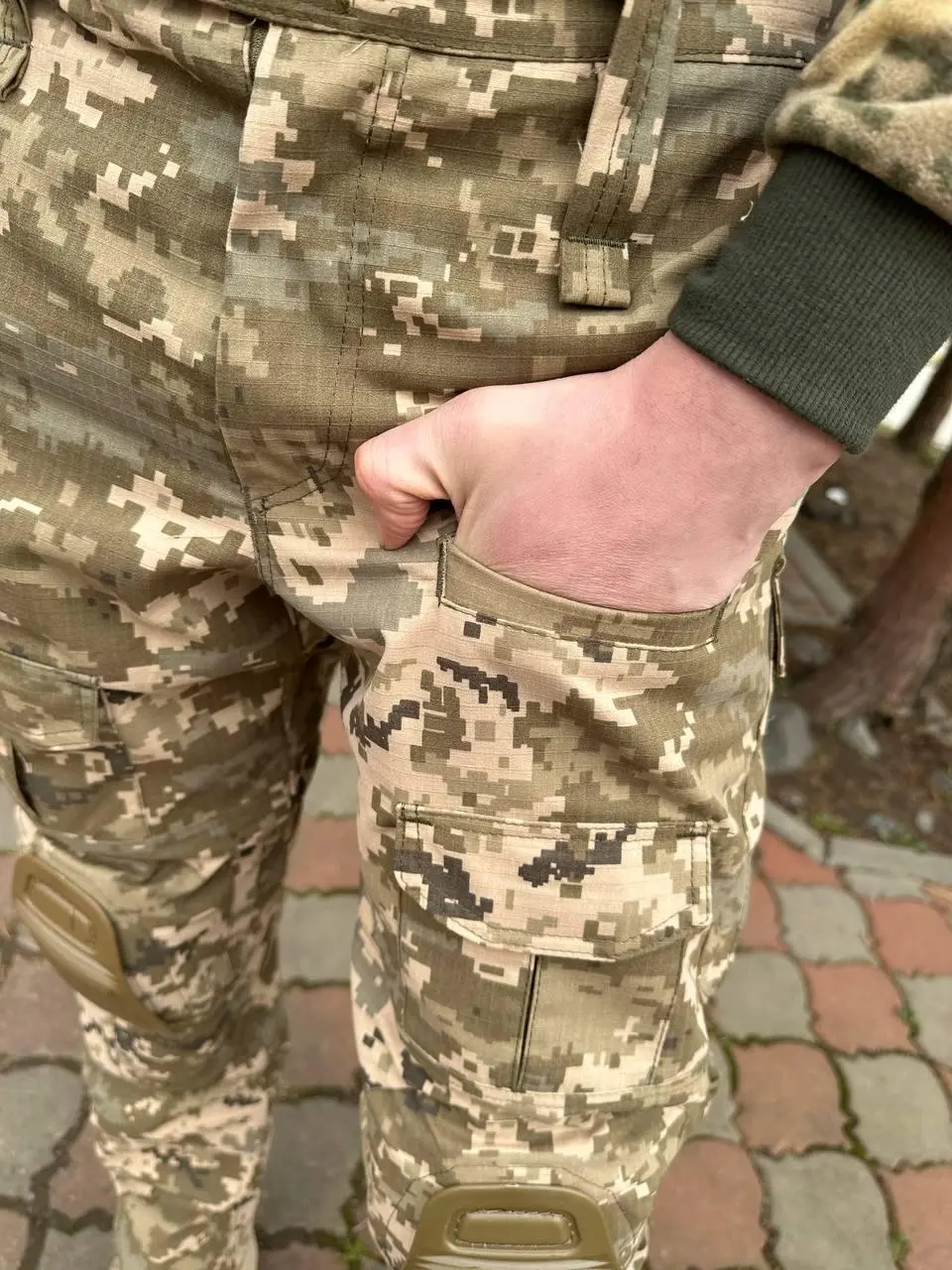 Штани піксель ріпстоп демісезон з наколінниками
