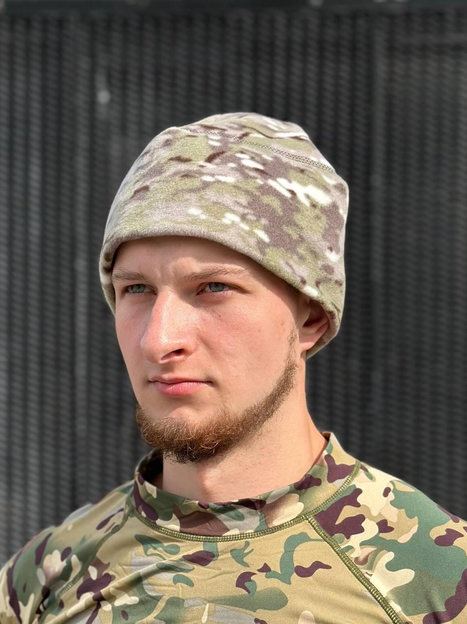 шапка фліс світлий мультикам