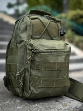 Сумка тактична через плече з MOLLE олива
