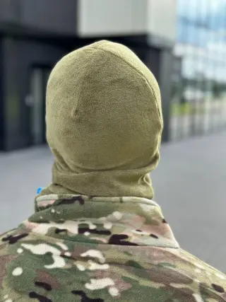 флісова балаклава світла олива