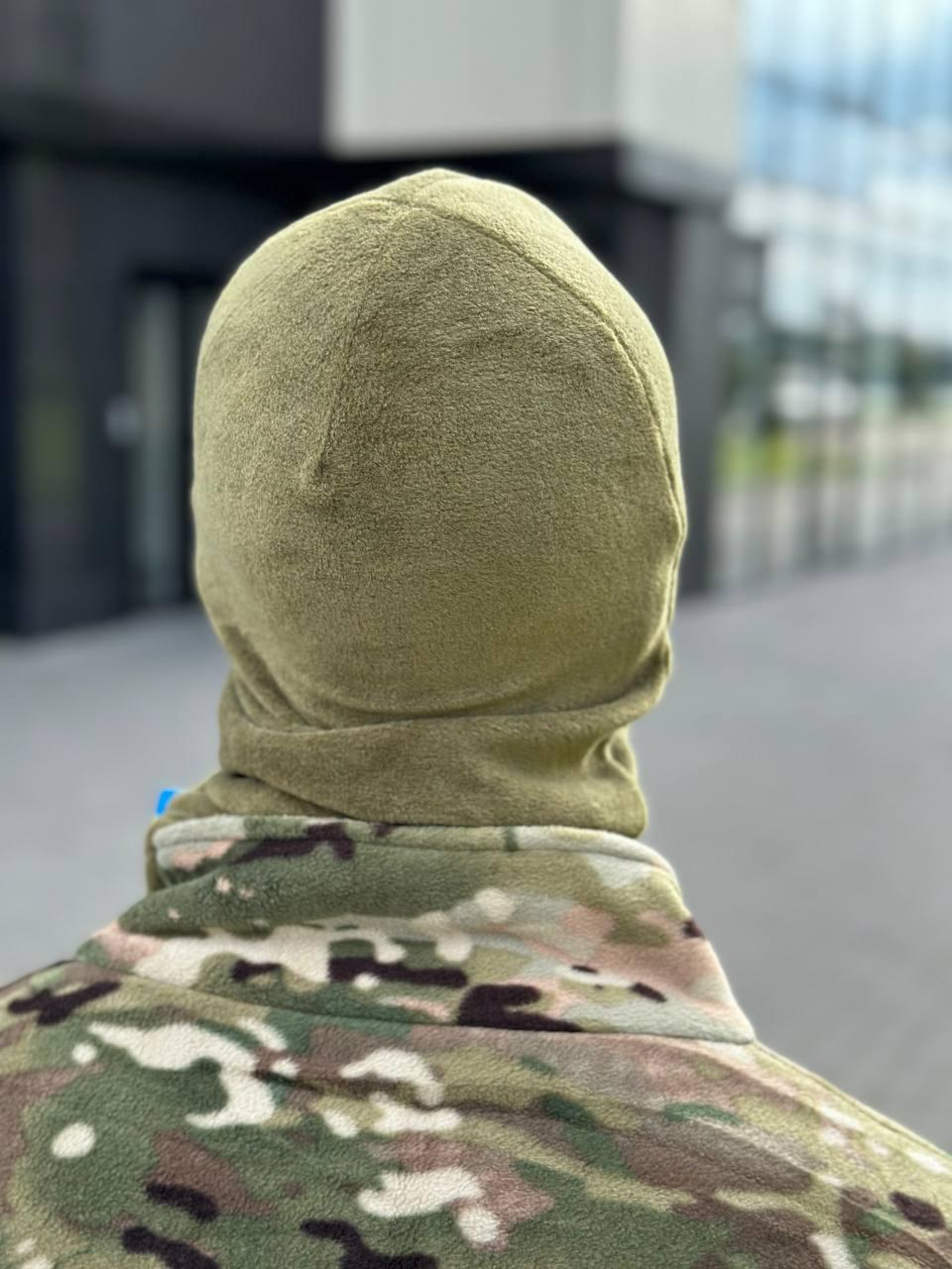 флісова балаклава світла олива