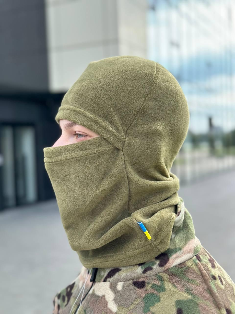 флісова балаклава світла олива