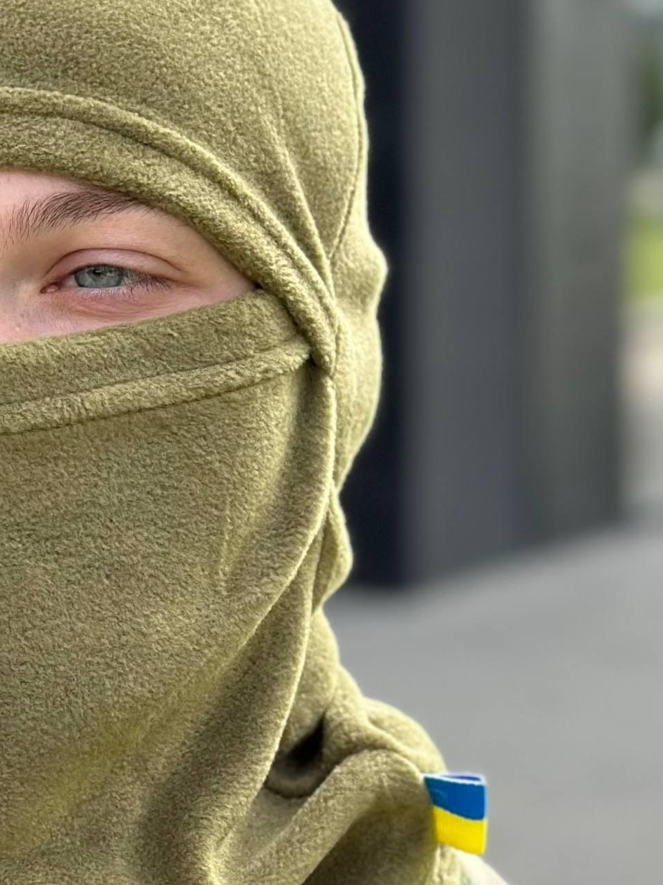 флісова балаклава світла олива