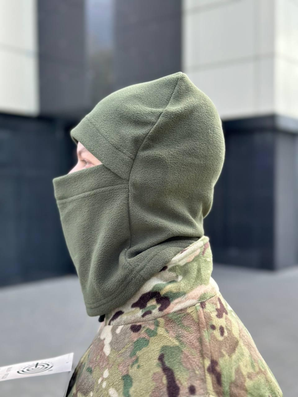 флісова балаклава олива