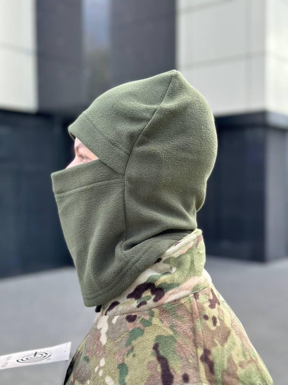 флісова балаклава олива