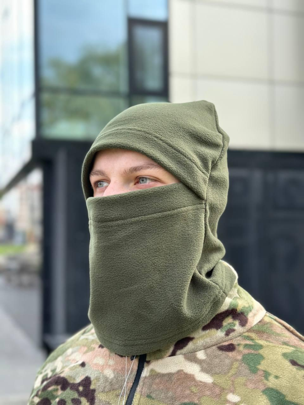 флісова балаклава олива