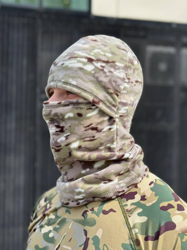 флісова балаклава світлий мультикам