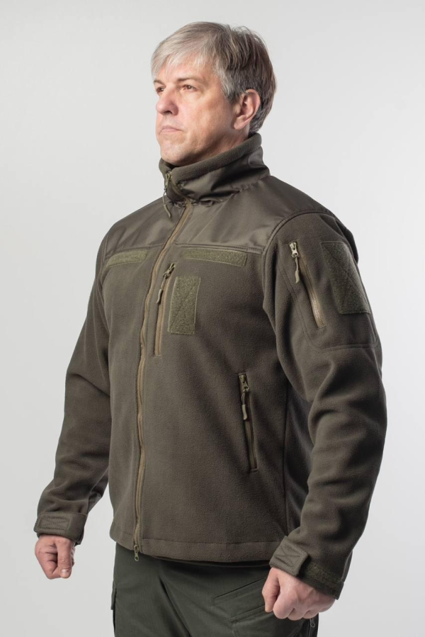 Флісова Кофта Kiborg Сітка Olive Military
